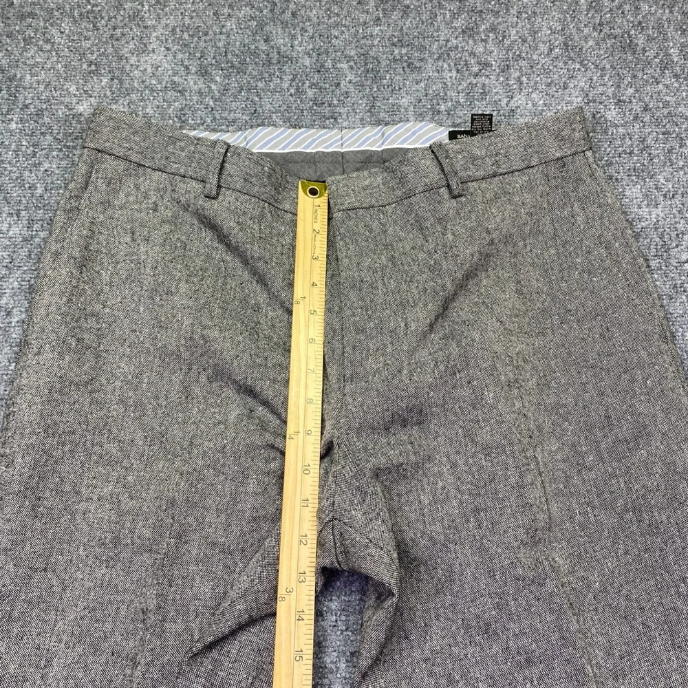 Banana Republic Mens Grey Wool Blend Tailored Slim Fit Dress Pants‎ Sz 36 Preppy